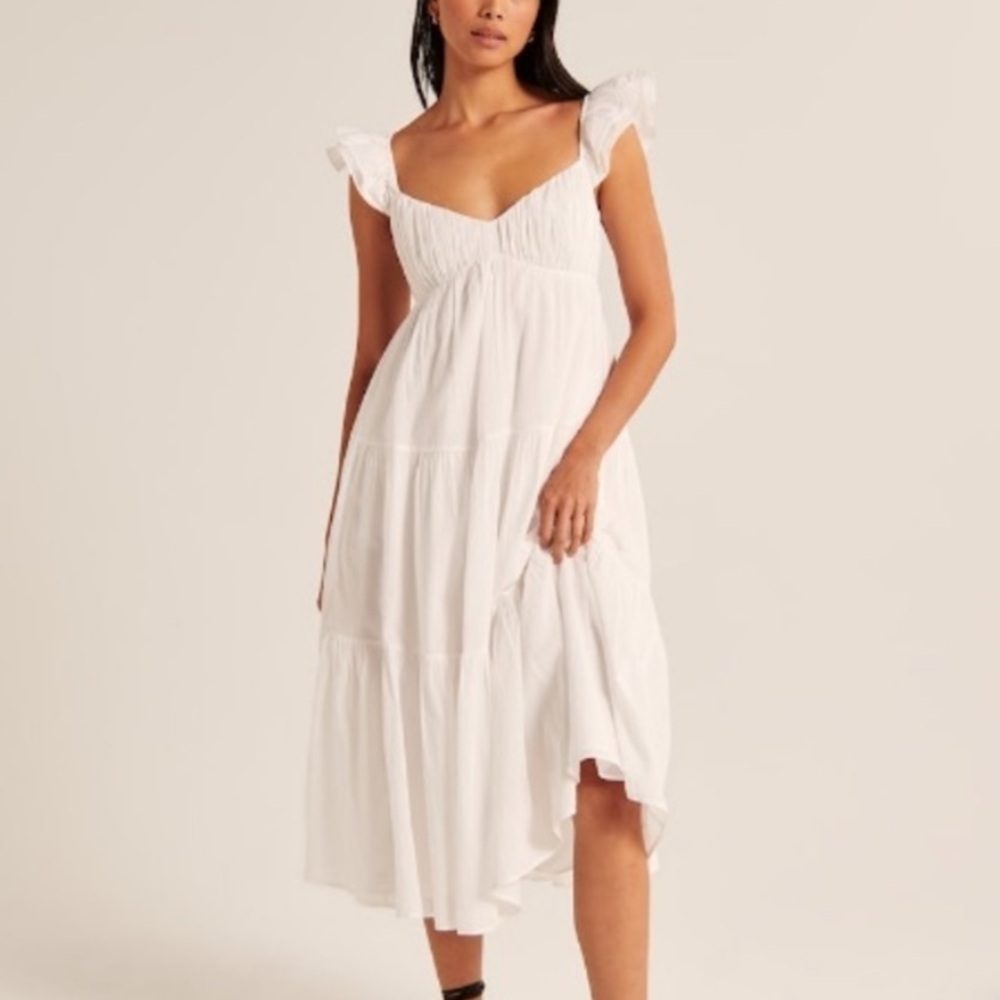 A&F Flutter Sleeve Maxi Dress